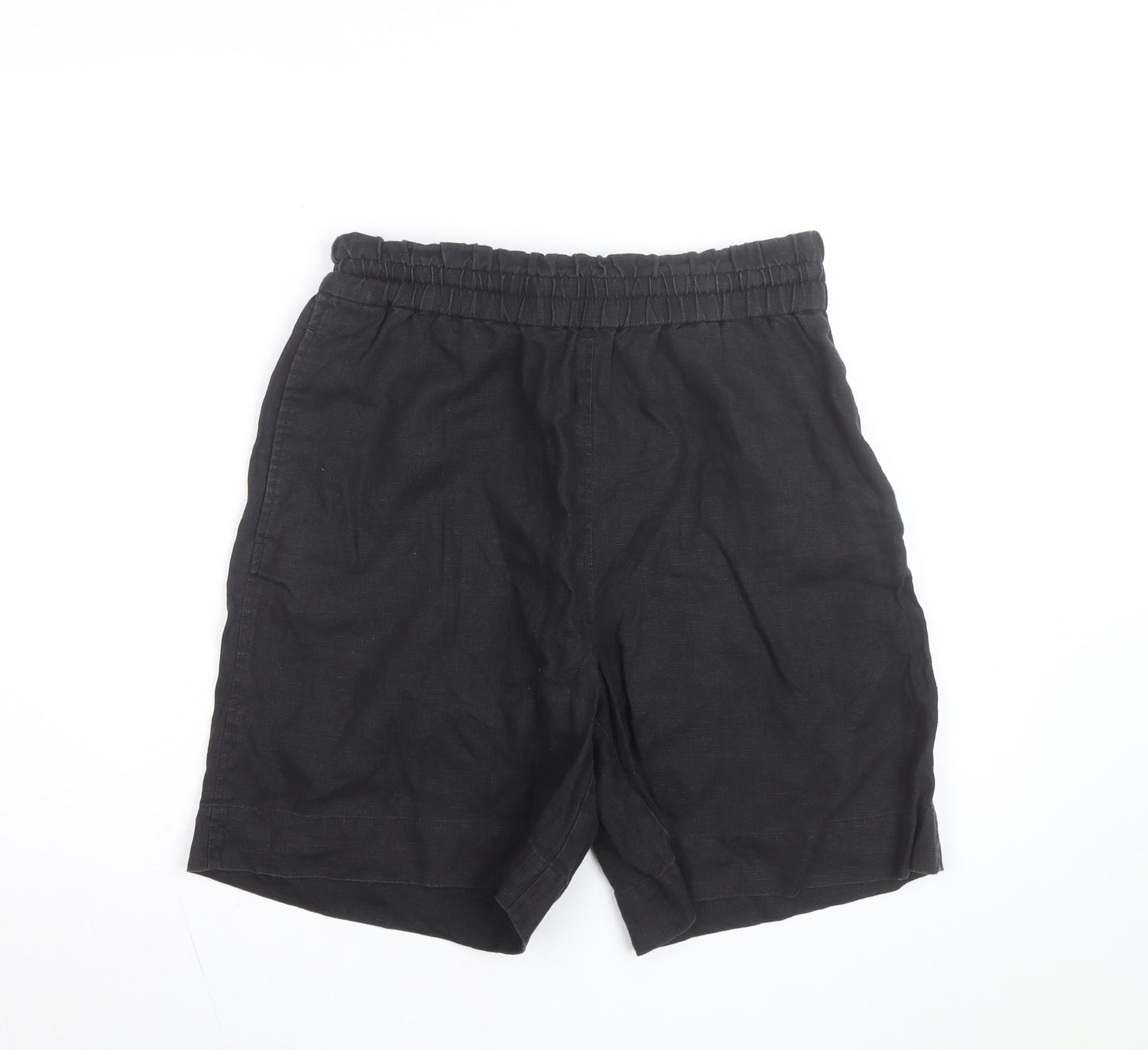 COS Men’s Black Linen Chino Shorts Size M Elastic Waist