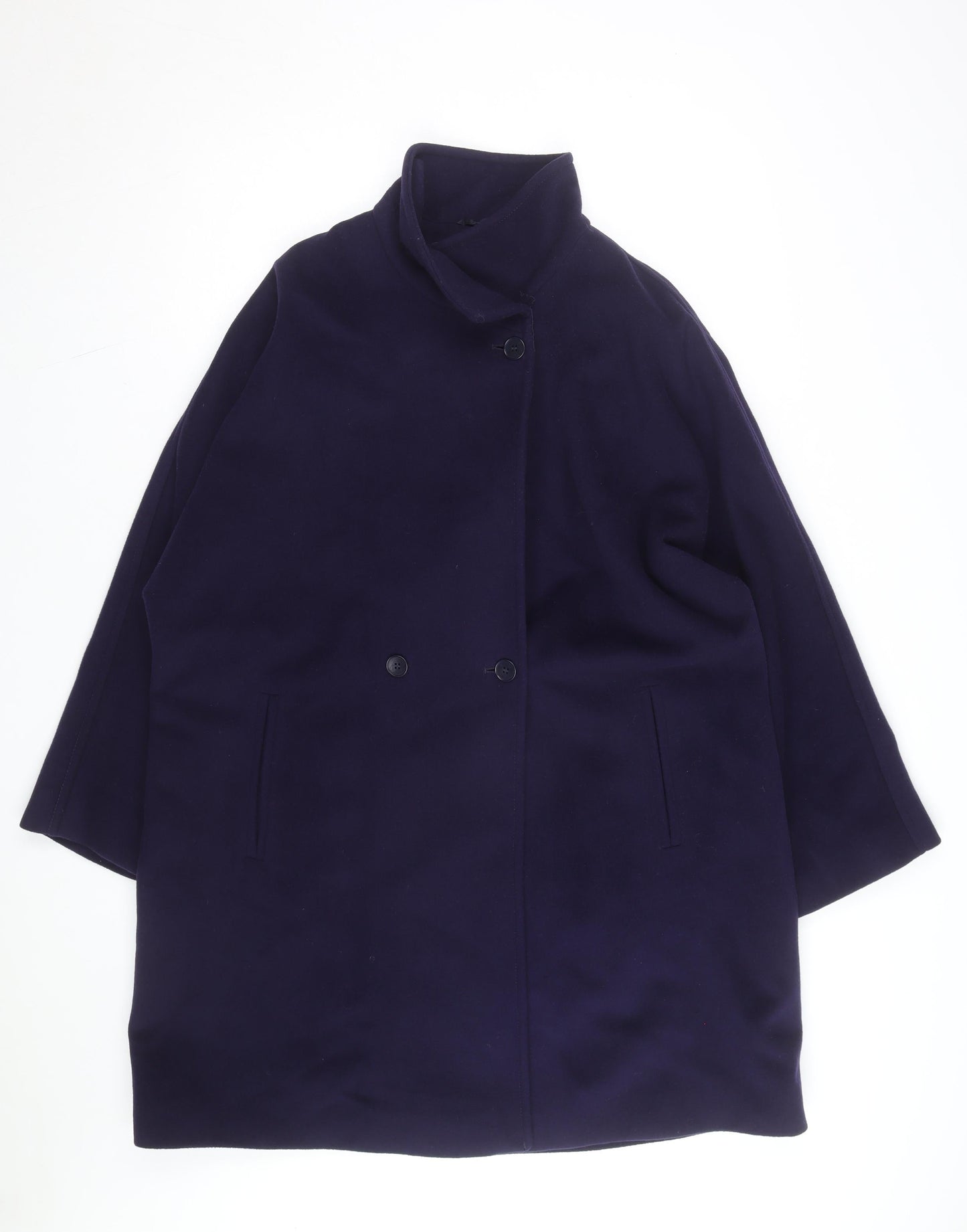 Windsmoor Women’s Blue Wool Cashmere Blend Mid-Length Coat Size 12