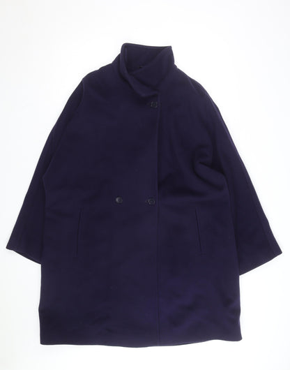 Windsmoor Women’s Blue Wool Cashmere Blend Mid-Length Coat Size 12