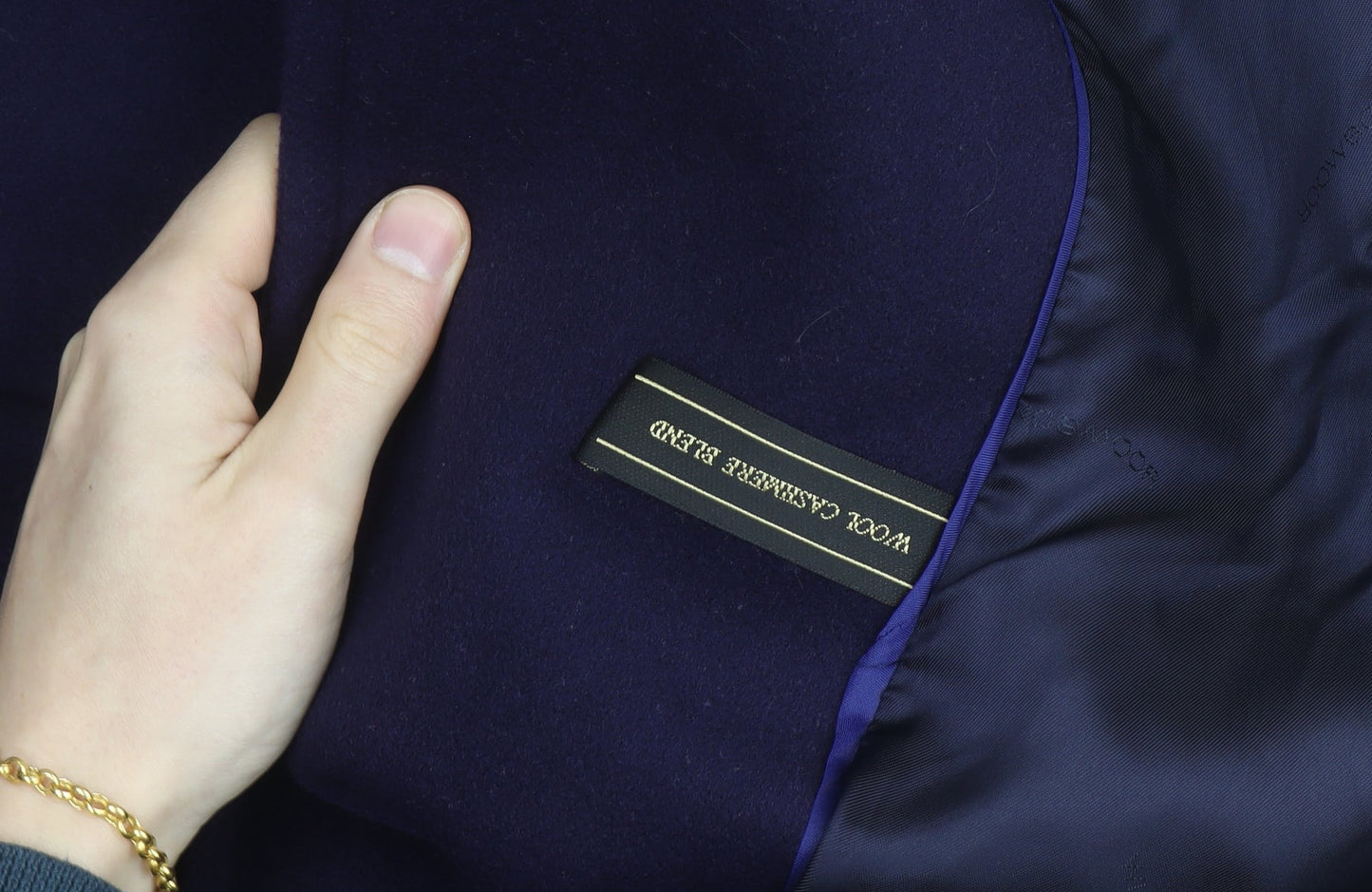 Windsmoor Women’s Blue Wool Cashmere Blend Mid-Length Coat Size 12
