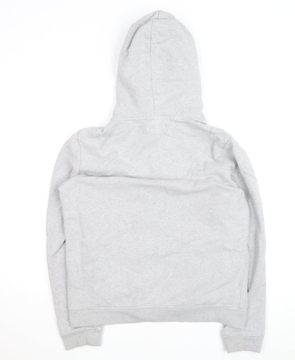 AllSaints Mens Grey Pullover Hoodie Medium Fleece Cotton