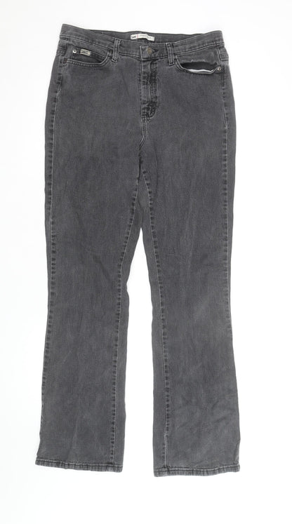 Lee Womens Grey Relaxed Bootcut Jeans Size 10 Long Denim