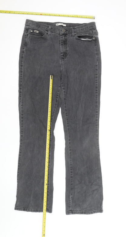 Lee Womens Grey Relaxed Bootcut Jeans Size 10 Long Denim