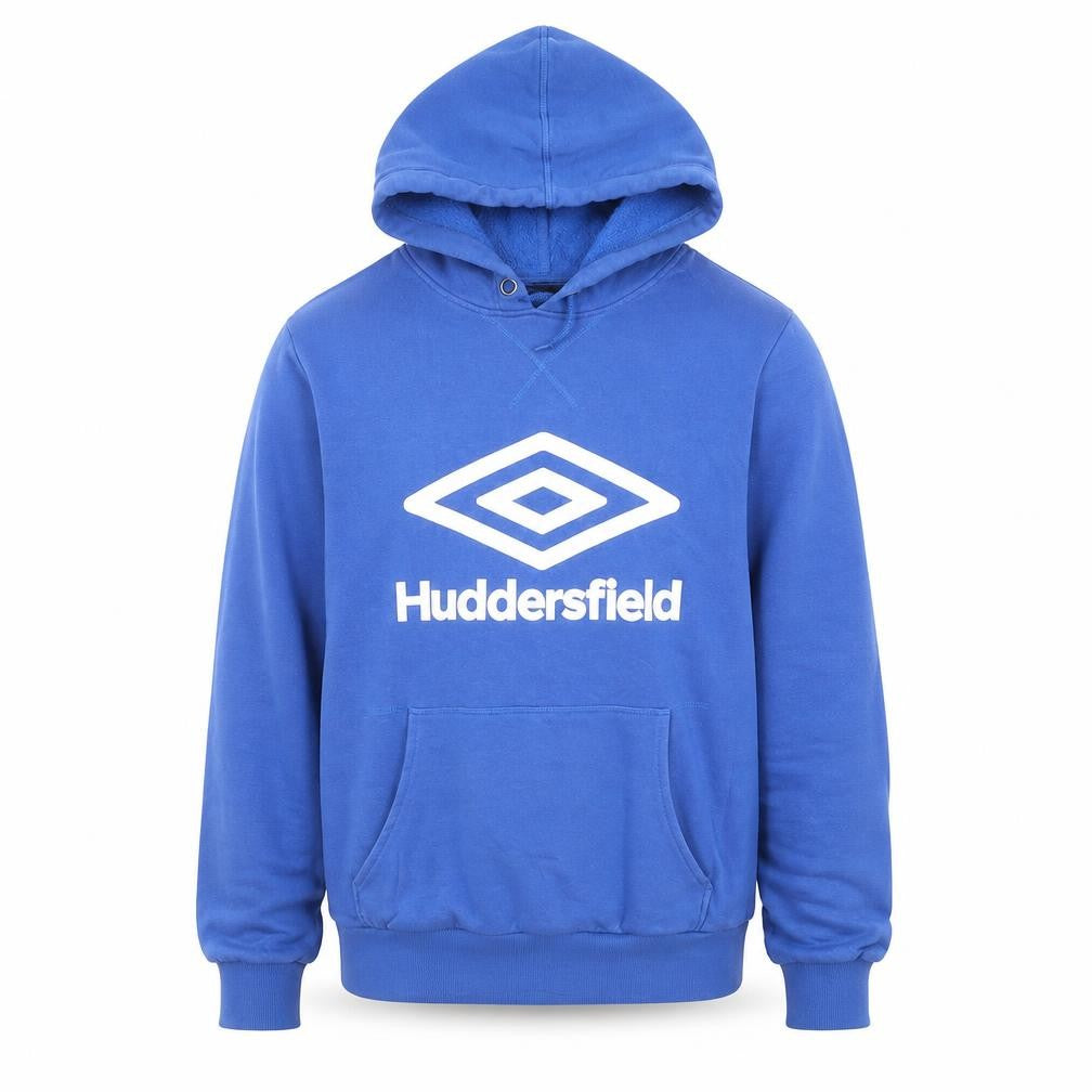 Umbro Men Blue Huddersfield Pullover Hoodie L Graphic Sportswear