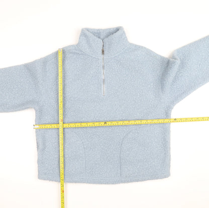 Next Womens Blue Fleece 1/2 Zip Basic Jacket Size 12