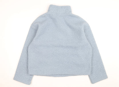 Next Womens Blue Fleece 1/2 Zip Basic Jacket Size 12