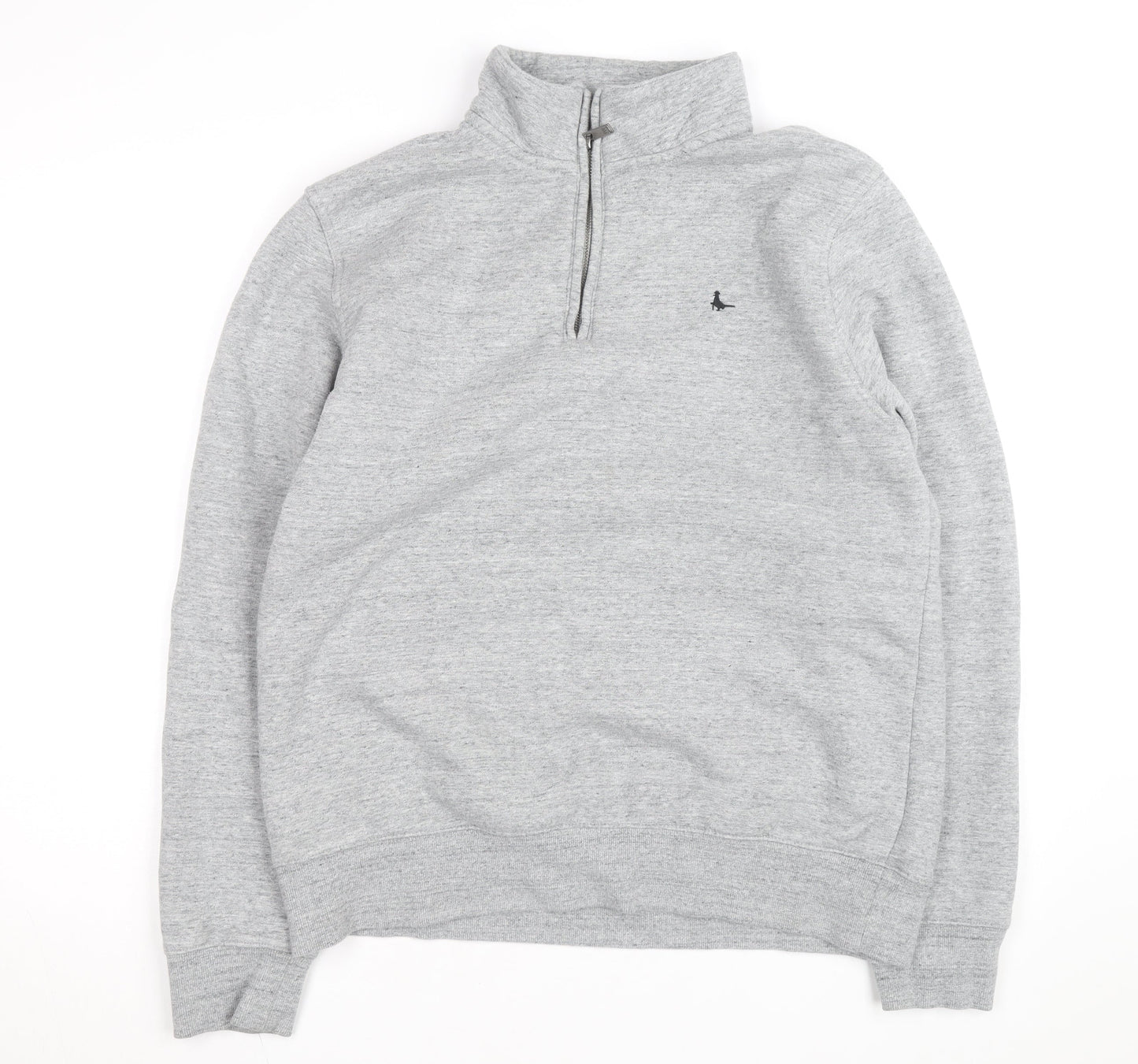 Jack Wills Men's Grey XL Classic Fit Fleece Lined 1/2 Zip Activewear Jacket