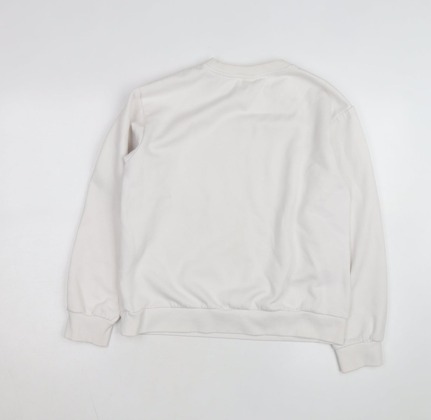 H&M Women’s White Snoopy Ski Crew Neck Sweatshirt Size S