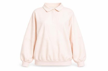 Lavon Womens Pink Collared Henley Knit Jumper Size S Vintage