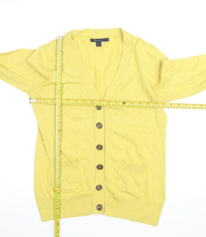 Boden Women’s Yellow V-Neck Long Sleeve Cardigan Size 12