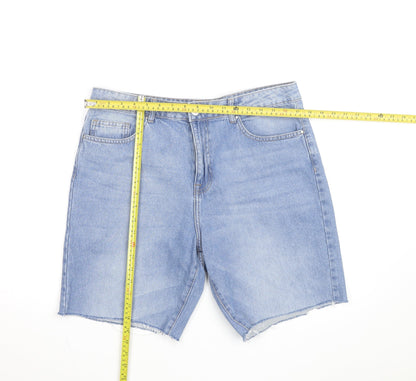 Denim 365 Women Blue Size 14 High Rise Mom Denim Shorts