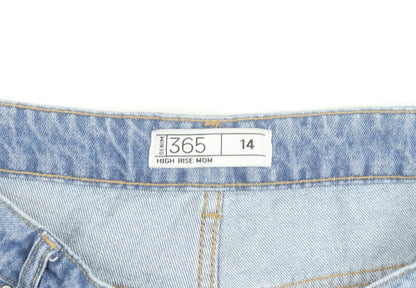 Denim 365 Women Blue Size 14 High Rise Mom Denim Shorts