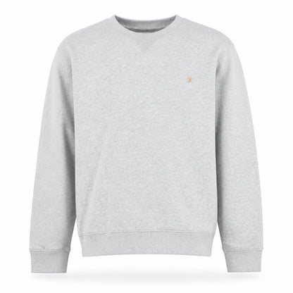 Farah Men's Grey Crew Neck Cotton Sweatshirt M Classic Fit