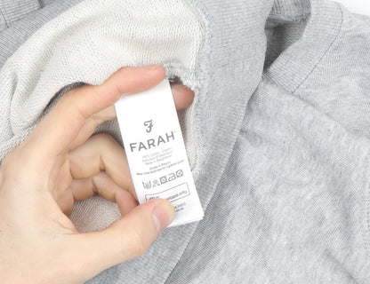 Farah Men's Grey Crew Neck Cotton Sweatshirt M Classic Fit