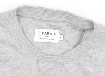 Farah Men's Grey Crew Neck Cotton Sweatshirt M Classic Fit