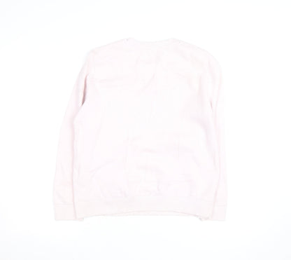 Tommy Hilfiger Women's Pink Crew Neck Long Sleeve Pullover Sweatshirt Size S