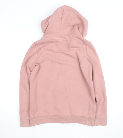 Superdry Womens Pink Full Zip Hoodie Size UK 8 Classic Fit