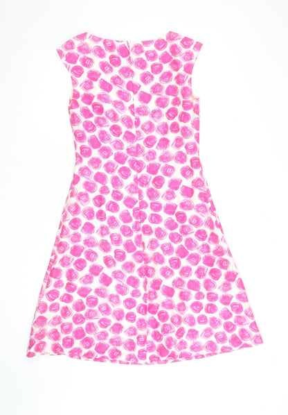 L.K. Bennett Women’s Pink Silk A-Line Sleeveless Dress Size 8