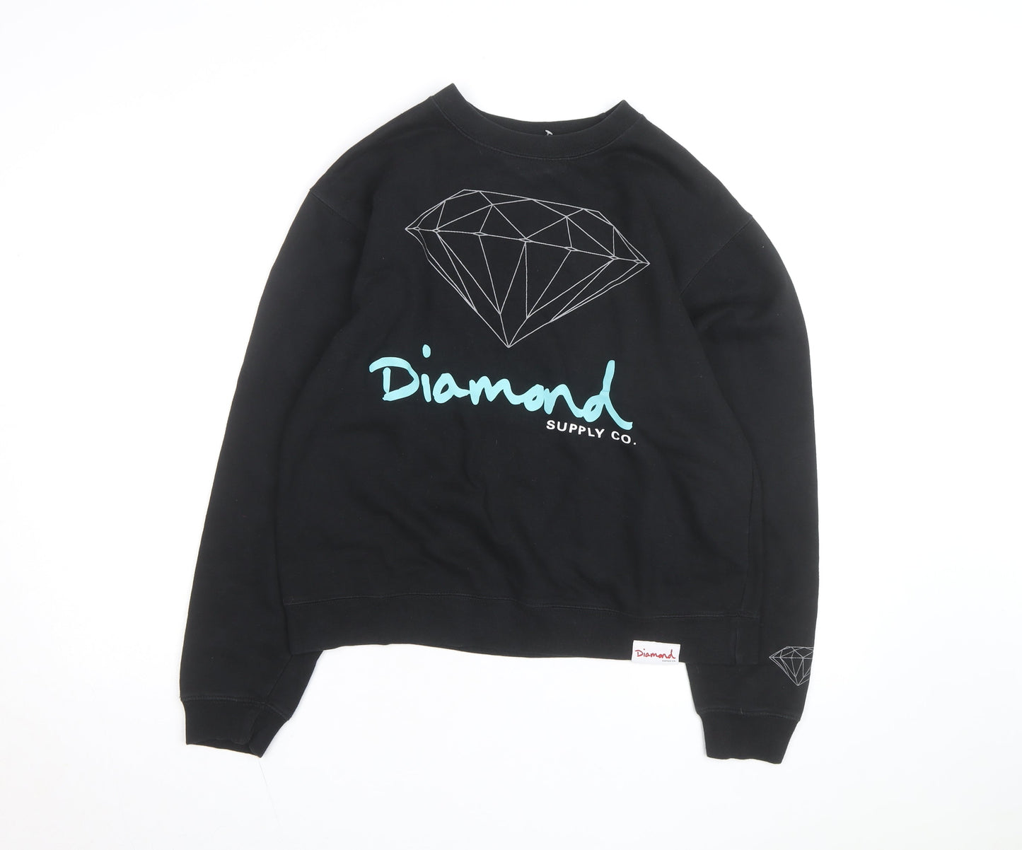 Diamond Supply Co. Men's Black Small Crew Neck Graphic Sweatshirt