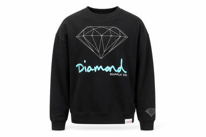 Diamond Supply Co. Men's Black Small Crew Neck Graphic Sweatshirt