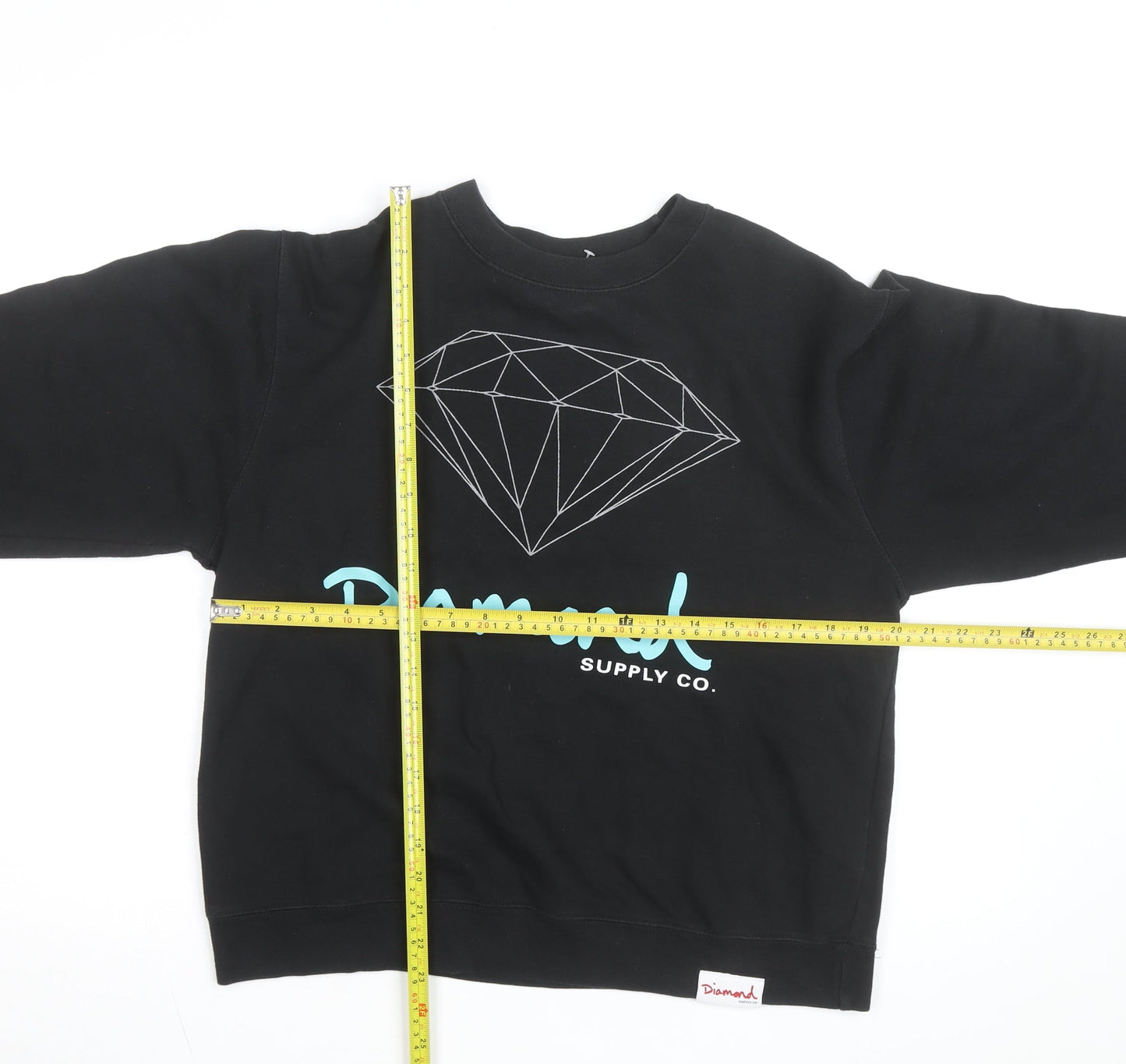 Diamond Supply Co. Men's Black Small Crew Neck Graphic Sweatshirt