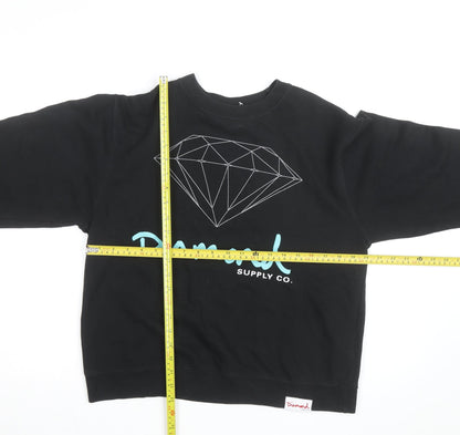 Diamond Supply Co. Men's Black Small Crew Neck Graphic Sweatshirt