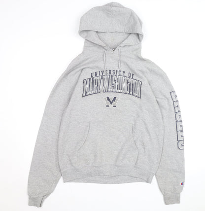 Champion Men's Grey University Pullover Hoodie Size M Regular Fit