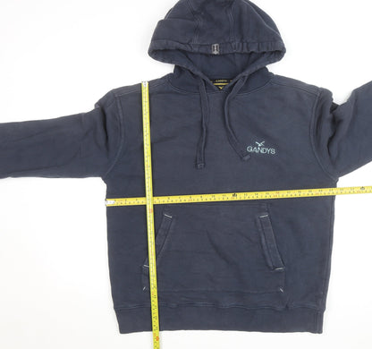 Gandys Navy Blue Womens Small Pullover Hoodie with Graphic Print