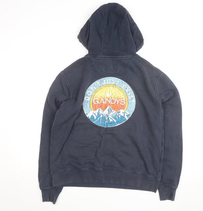 Gandys Navy Blue Womens Small Pullover Hoodie with Graphic Print
