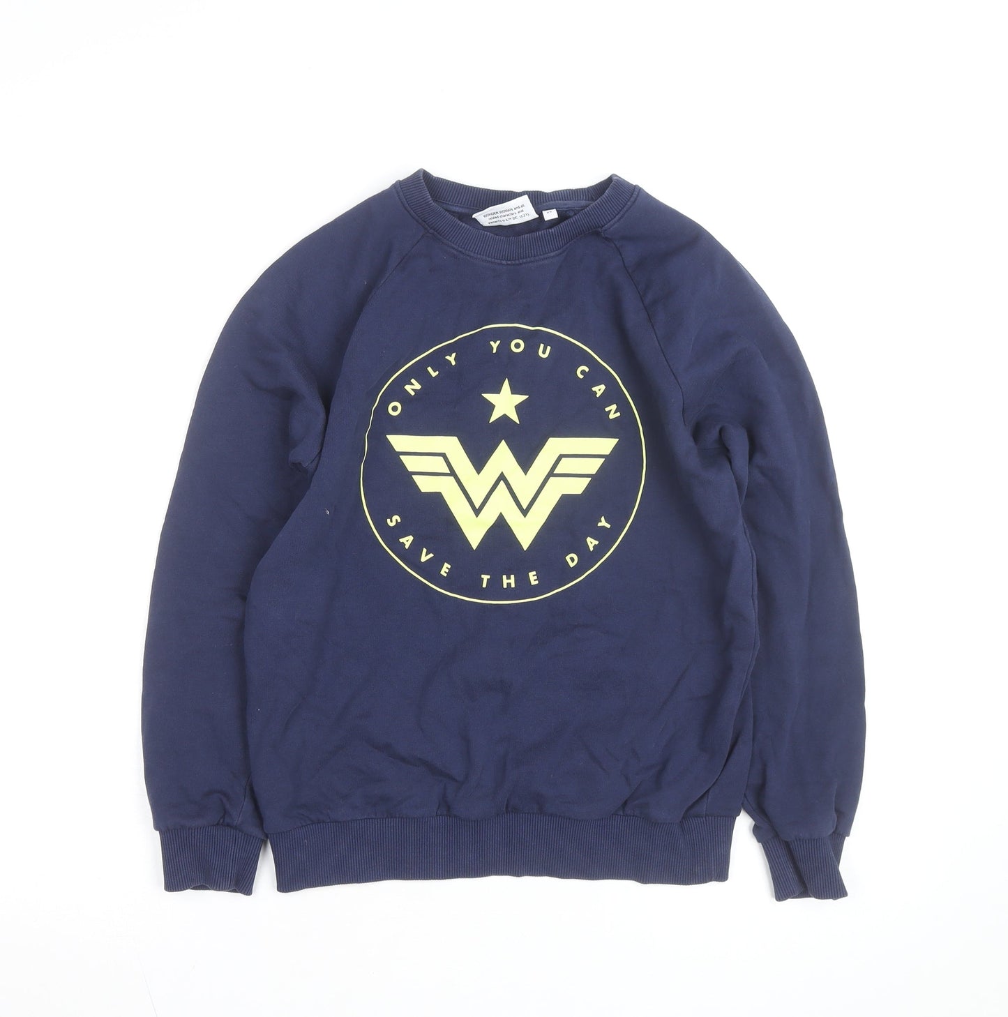 Wonder Woman Unisex Blue XS Pullover Sweatshirt Graphic Logo