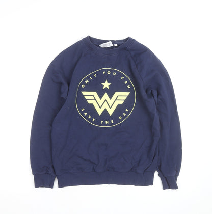 Wonder Woman Unisex Blue XS Pullover Sweatshirt Graphic Logo
