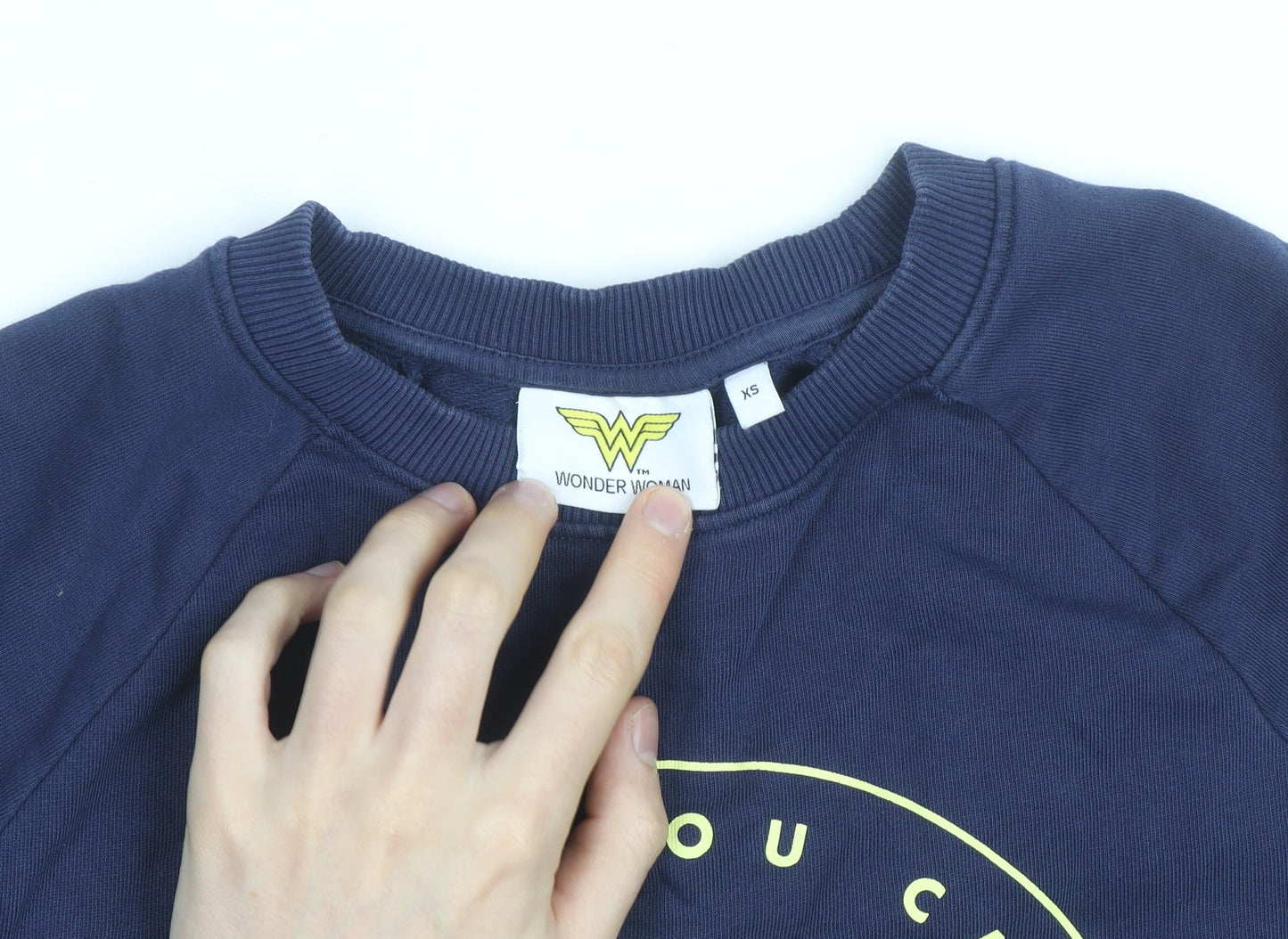 Wonder Woman Unisex Blue XS Pullover Sweatshirt Graphic Logo