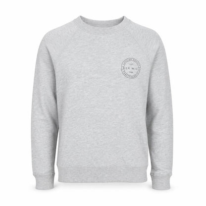 Front view of Jack Wills Grey Crew Neck Regular Fit Sweatshirt XS unisex