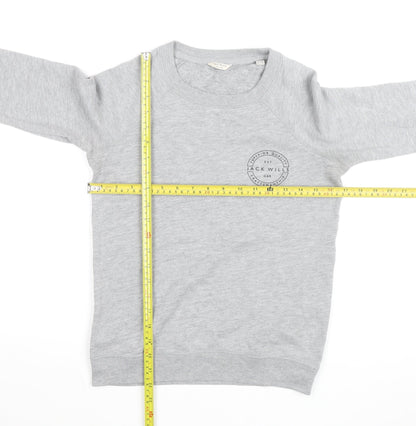 Jack Wills Grey Crew Neck Regular Fit Sweatshirt XS Unisex