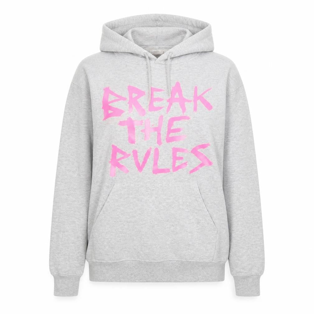Topshop Women Grey 'Break The Rules' Pullover Hoodie Size S/M