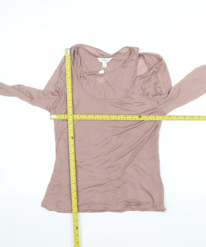 Marks and Spencer Women's Pink Long Sleeve Lyocell T-Shirt Size 14