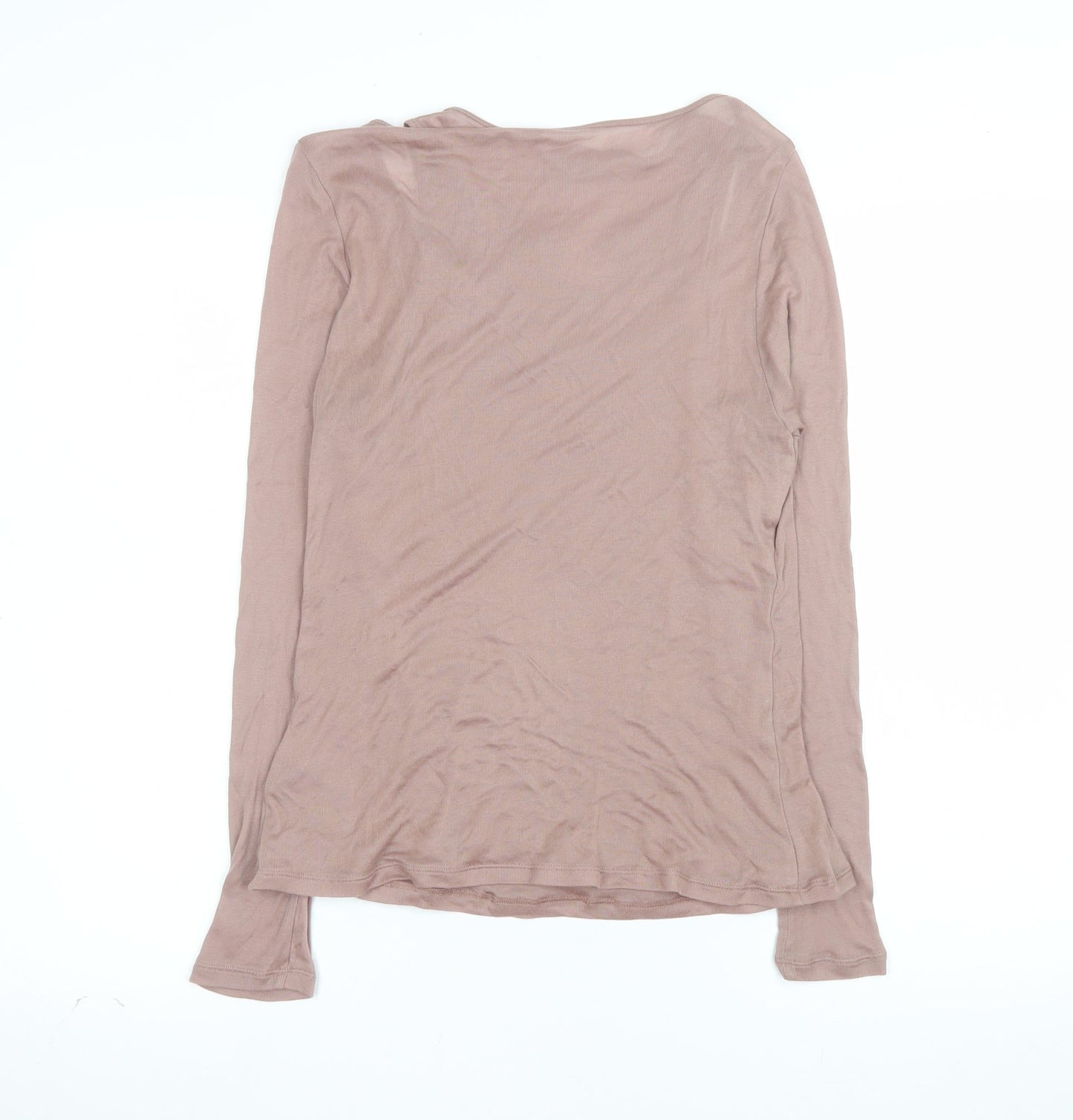 Marks and Spencer Women's Pink Long Sleeve Lyocell T-Shirt Size 14