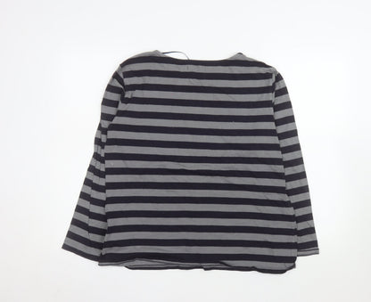 Seasalt Women’s Blue Striped Sailor Long Sleeve Cotton T-Shirt UK 18