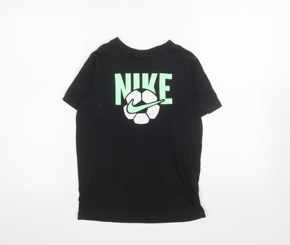 Nike Boys Black Short Sleeve Crew Neck Football Graphic T-Shirt 10-12 Years