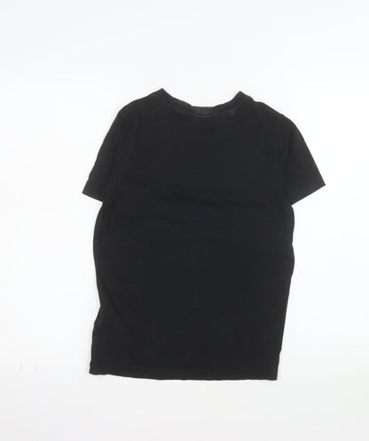Nike Boys Black Short Sleeve Crew Neck Football Graphic T-Shirt 10-12 Years