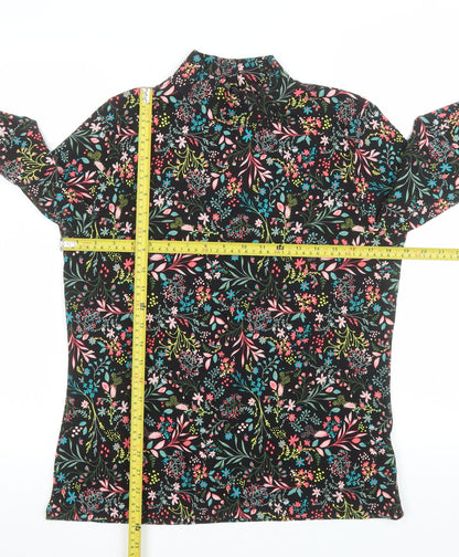Marks and Spencer Women's Multicoloured Floral Long Sleeve T-Shirt Size 16