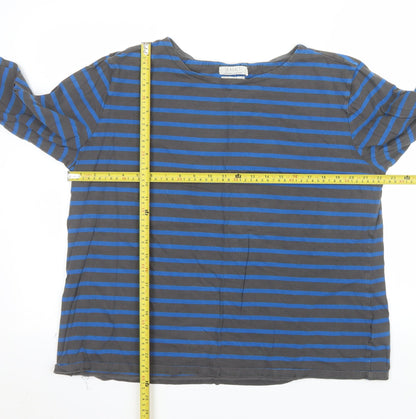 Seasalt Women’s Blue Striped Long Sleeve Organic Cotton T-Shirt Size 22