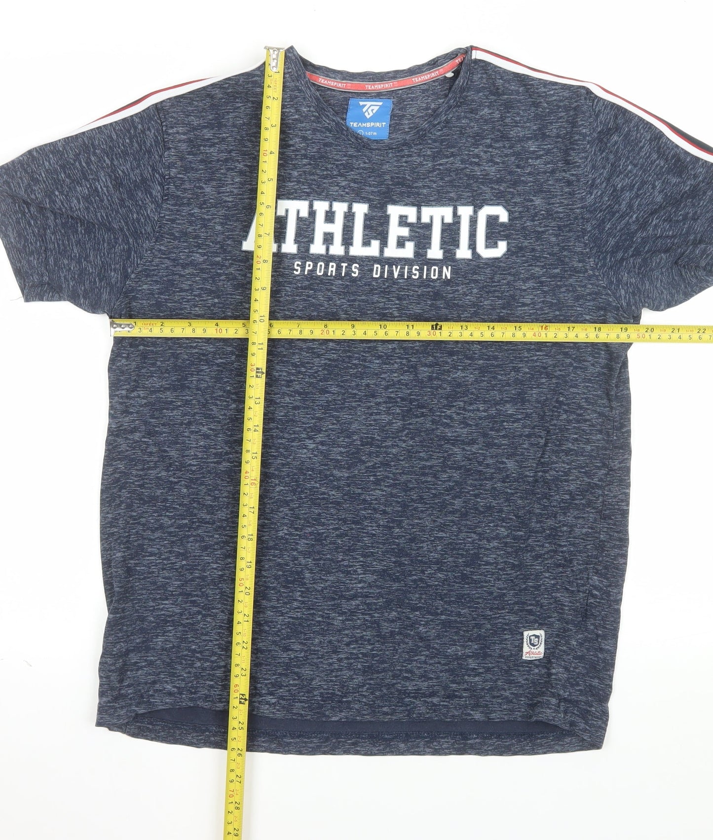 TeamSpirit Men's Blue Athletic Sports Division T-Shirt Size L