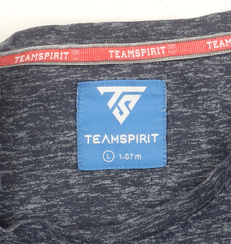 TeamSpirit Men's Blue Athletic Sports Division T-Shirt Size L