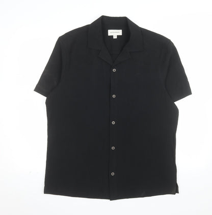 Marks and Spencer Autograph Men's Black Short Sleeve Button-Up Shirt M
