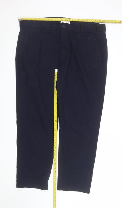 Marks and Spencer Men’s Black Chino Trousers 42W 29L Regular Fit