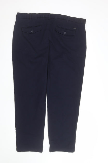 Marks and Spencer Men’s Black Chino Trousers 42W 29L Regular Fit