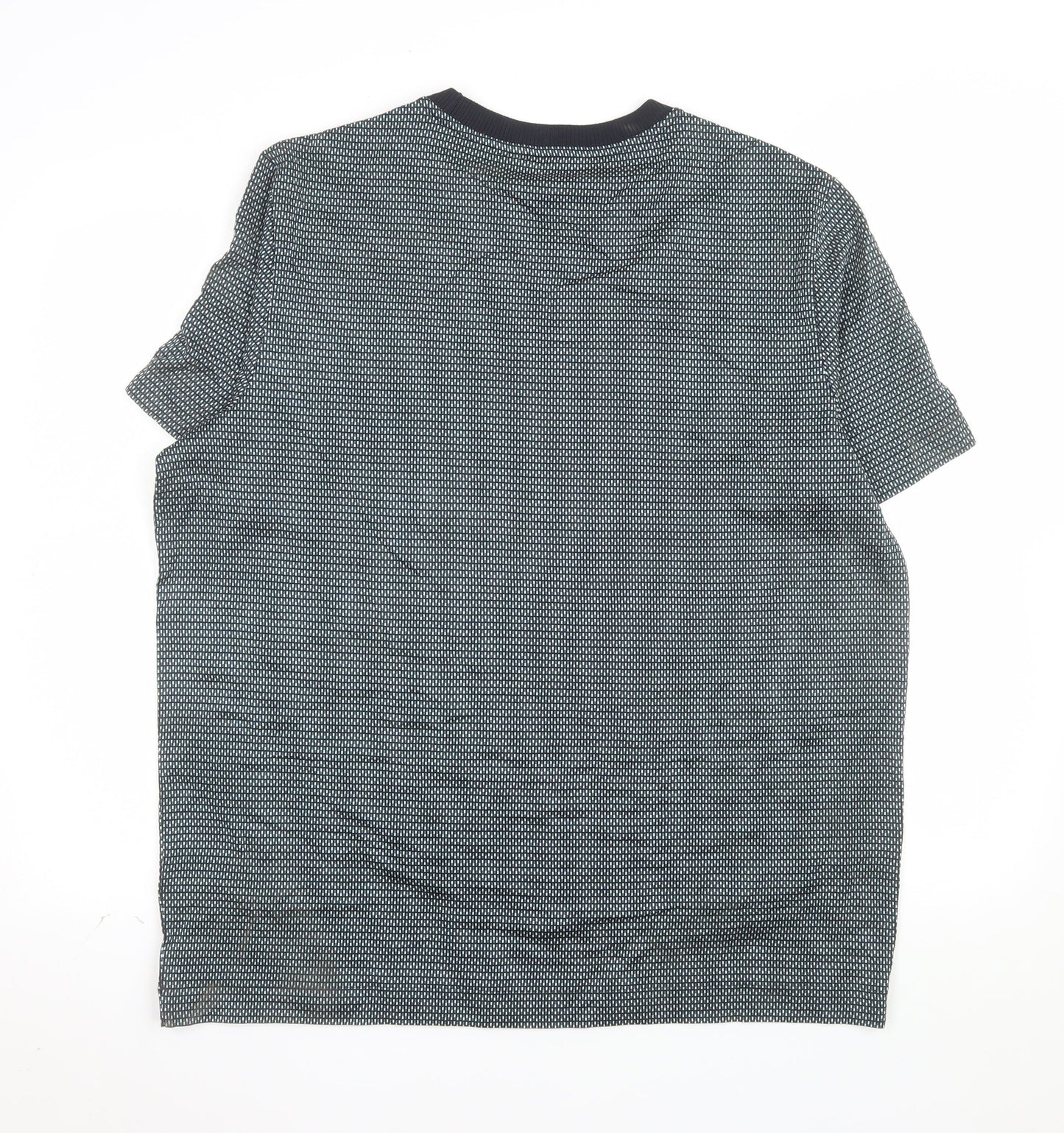 Marks and Spencer Autograph Men's Blue Cotton Crew Neck T-Shirt XL