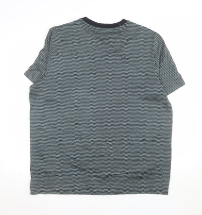 Marks and Spencer Autograph Men's Blue Cotton Crew Neck T-Shirt XL