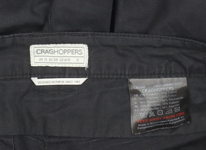 Craghoppers Women's Black Cargo Trousers Size 12 Regular Fit Outdoor Wear